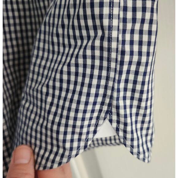 Bonobos Long Sleeve Black white checker Button Down Shirt 15.5 33 standard fit - Picture 4 of 6